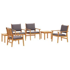 vidaXL Set de canapele pentru grădină 6 pcs Maro Lemn Solid de Acacia