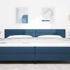 vidaXL Tăblie cap cu headboard albastru 200 cm Piele artificială