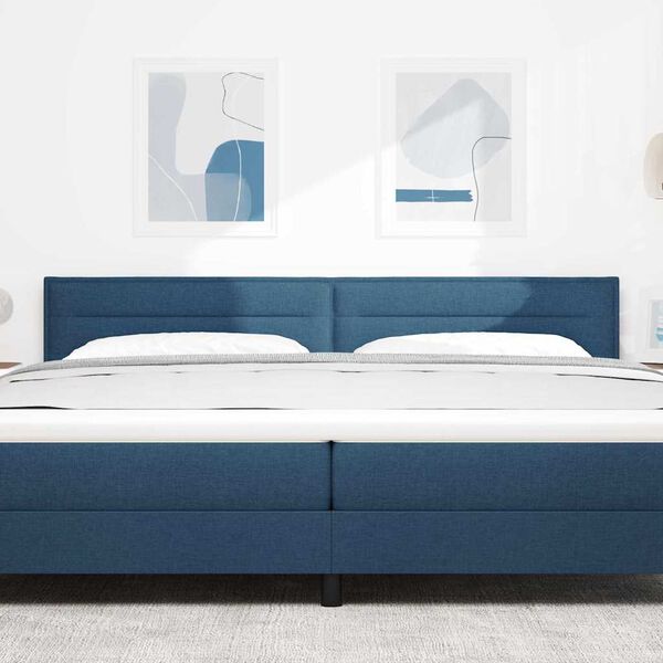 vidaXL Tăblie cap cu headboard albastru 200 cm Piele artificială