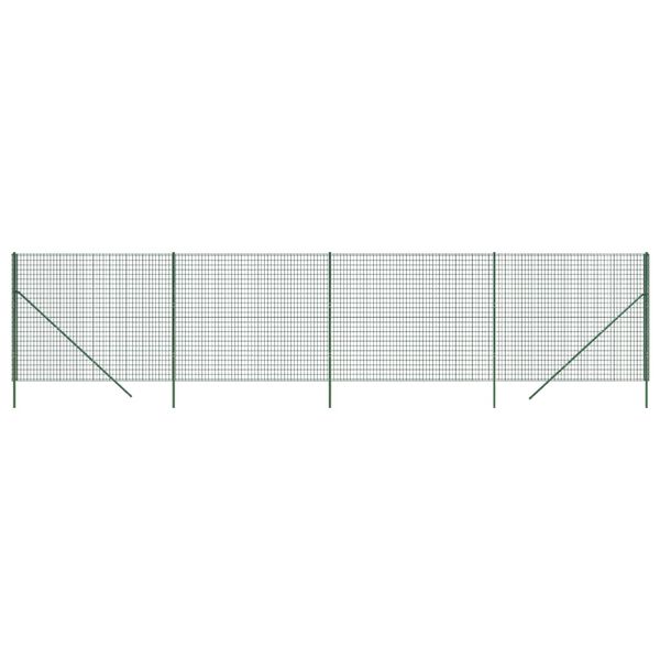 vidaXL Gard plasă de sârmă, verde, 2x10 m, oțel galvanizat