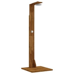 vidaXL Duș exterior 219 cm Lemn masiv de acacia și oțel inoxidabil
