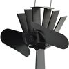 vidaXL Ventilator de sobă cu alimentare termică, 2 palete, negru
