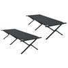 vidaXL Pat pliabil pentru camping Manual 2 buc. Negru 210 x 80 x 46 cm