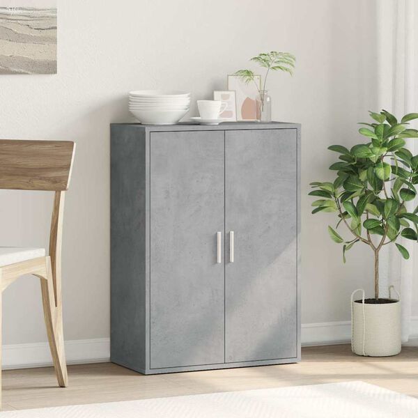 vidaXL Servantă, gri beton, 60x31x84 cm, lemn compozit