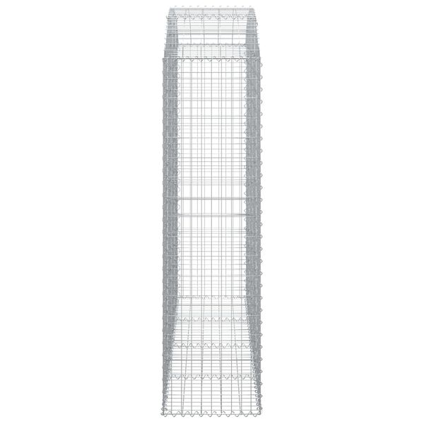 vidaXL Coș gabion arcuit, 200x50x180/200 cm, fier galvanizat