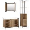 vidaXL Set dulap baie 3 buc. Stejar Artizanal 40 x 36 x 200,5 cm