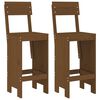 vidaXL Taburete bar 2 buc. maro miere 40x48,5x115,5 cm lemn masiv pin