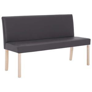 vidaXL Bancă, gri, 139,5 cm, piele ecologică