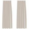 vidaXL Cortină din Voile 2 buc. Nisipiu 245 x 140 cm Poliester