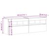 vidaXL Comodă TV de perete cu LED, 2 buc. stejar fumuriu, 60x30x40 cm