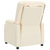 vidaXL Fotoliu de masaj cu ridicare, crem, piele ecologică