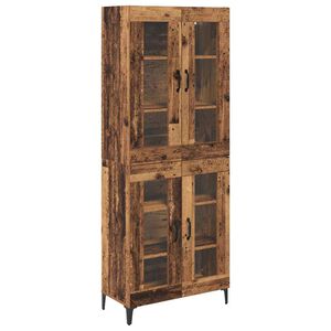 vidaXL Bufet Pe perete Lemn Vechi 69,5 x 34 x 180 cm Lemn compozit