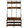 vidaXL Suport de haine cu raft de pantofi stejar fumuriu, 100x40x184cm