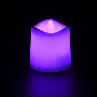 vidaXL Lumânări pastile electrice fără flacără cu LED 12 buc. colorate