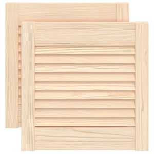 vidaXL Uși de dulap design lambriu 2 buc. 39,5x39,4 cm lemn masiv pin