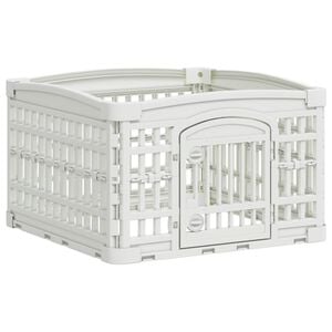 vidaXL Spațiu de joacă pentru c&acirc;ini cu 4 panouri 60 x 60 x 38 cm Alb