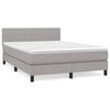 vidaXL Pat continental, gri deschis, 140x200 cm, material textil