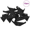 vidaXL Bracket de Colț 12 Negru 138,5 x 50,5 x 16 mm Fier