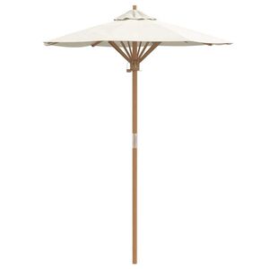 vidaXL Parasol de Grădină Alb crem &Oslash; 270 x 260 cm Bambus