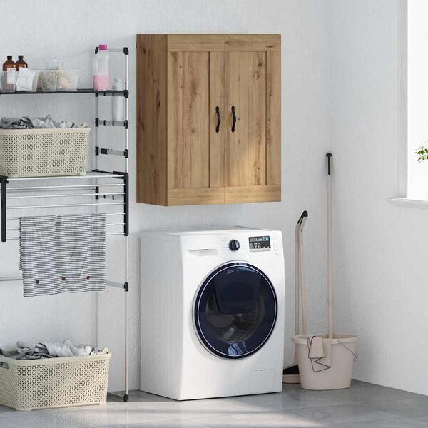 vidaXL Dulap montat pe perete Stejar Artizanal 69,5 x 34 x 90 cm