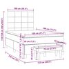 vidaXL Pat box spring cu saltea, negru, 120x190 cm, catifea