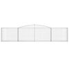 vidaXL Coșuri gabion arcuite 9 buc, 400x30x80/100 cm, fier galvanizat