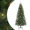 vidaXL Brad de Crăciun artificial cu 300 LED Verde 210 cm PE și PVC