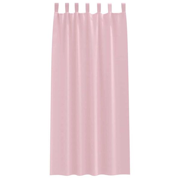 vidaXL Perdele Opaque cu Inel 2 pcs Roz bebe 225 x 140 cm Poliester