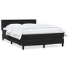 vidaXL Pat box spring cu saltea, negru, 160x210 cm, catifea