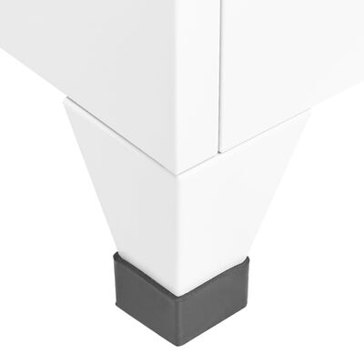 vidaXL Fișet, alb, 38x40x180 cm, oțel