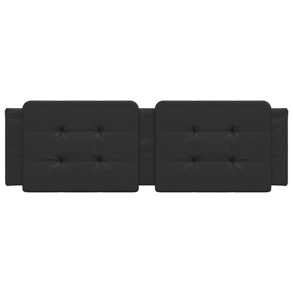 vidaXL Pernă pentru tăblie pat, Zadar, negru, 152 cm, piele artificială