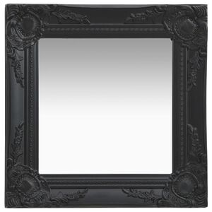 vidaXL Oglindă de perete &icirc;n stil baroc, negru, 40 x 40 cm