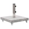 vidaXL Suport umbrelă de soare, gri, 30 kg, granit, pătrat