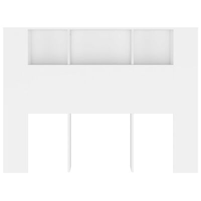 vidaXL Tăblie de pat cu dulap, alb, 140x18,5x104,5 cm