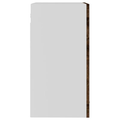 vidaXL Dulap suspendat cu sticlă, stejar fumuriu, 40x31x60 cm lemn