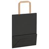 vidaXL Pungi de h&acirc;rtie 250 buc cu m&acirc;nere negre 18x8x22 cm