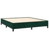 vidaXL Pat box spring cu saltea, verde &icirc;nchis, 180x200 cm, catifea