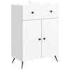 vidaXL Bufet Alb foarte lucios 66 x 34,5 x 90 cm Lemn prelucrat