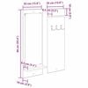 vidaXL Răcător de paltoane montat pe perete Lemn vechi 70 x 10 x 90 cm