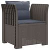 vidaXL Fotoliu cu 1 Loc cu Perne Aspect Rattan PP Gri deschis