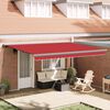 vidaXL Cortina Retractabilă Roșu 4 &times; 3 m P&acirc;nză și Aluminiu