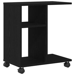 vidaXL Masă laterală Stejar negru 50 x 30 x 55 cm Lemn prelucrat