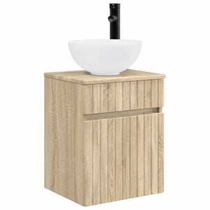 vidaXL Chiuvetă de baie suspendată Stejar Sonoma 39 x 41 x 64,5 cm