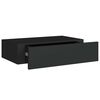 vidaXL Dulap de perete cu sertare, 2 buc., negru, 40x23,5x10 cm, MDF