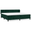 vidaXL Pat box spring cu saltea, verde &icirc;nchis, 200x200 cm, catifea