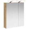 vidaXL Dulap cu oglindă pentru baie Stejar artizanal 60 x 14,5 x 70 cm