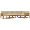 vidaXL Set de canapele de exterior cu pernă 5 pcs Natural și Bej