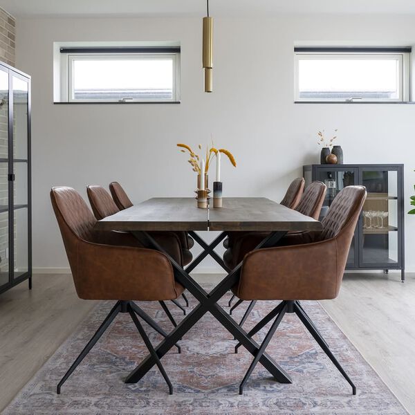 House Nordic Scaun de sufragerie pivotant „Ava”, maro