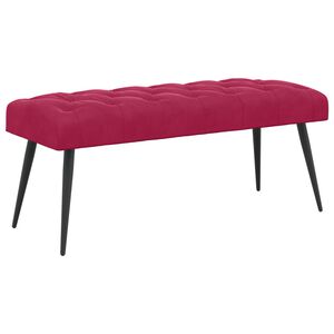 vidaXL Bancă cu butoane capitonate Roșu Vin 110 x 40 x 46 cm Catifea