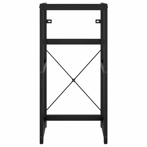 vidaXL Cadru chiuvetă de baie, negru, 40x38x83 cm, fier